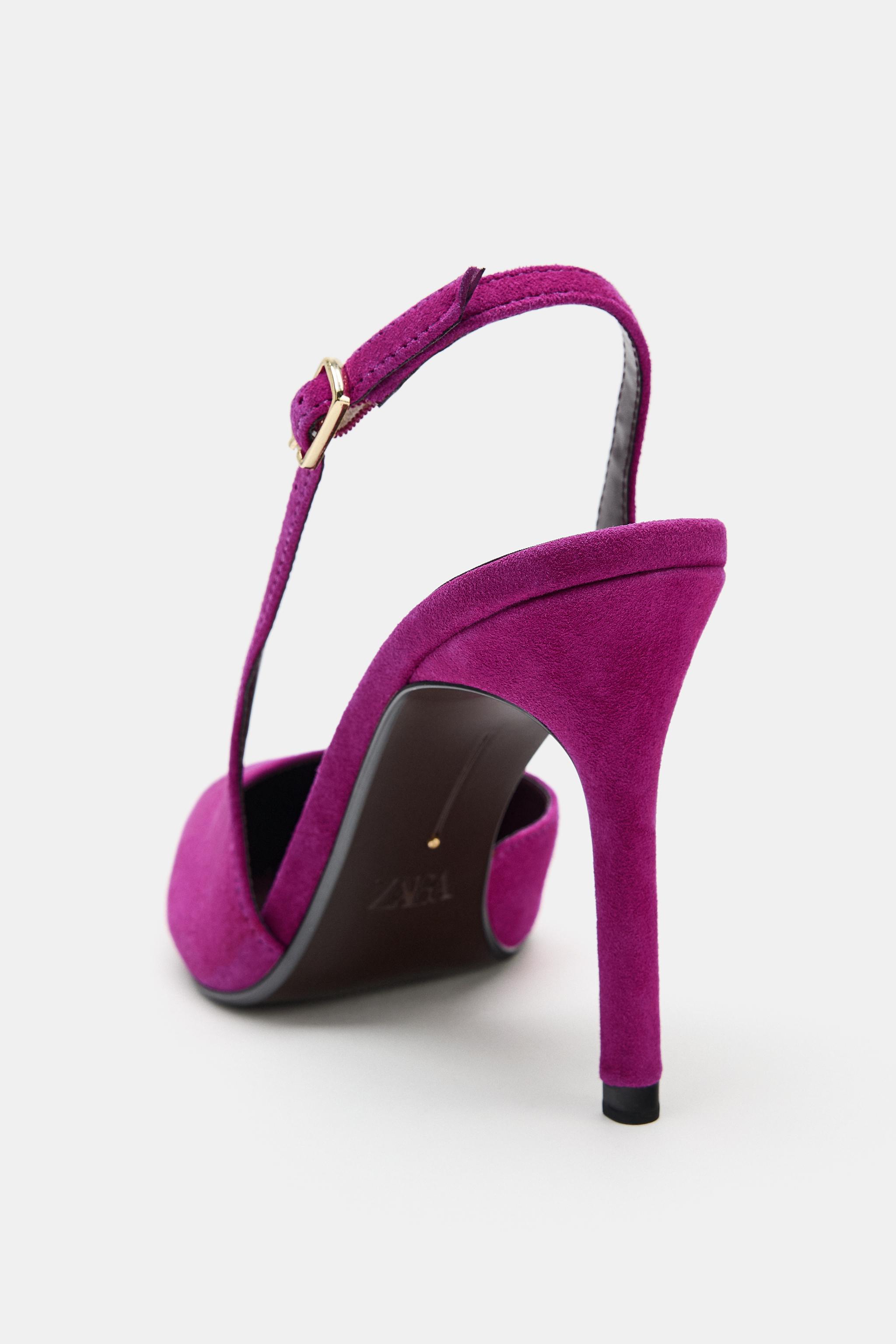SUEDE SLINGBACK HEELS